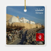 zTN019 HAMMAMET EL-AhMĀMĀMĀT, Tunesië, Keramisch Ornament (Achterkant)