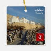 zTN019 HAMMAMET EL-AhMĀMĀMĀT, Tunesië, Keramisch Ornament (Voorkant)