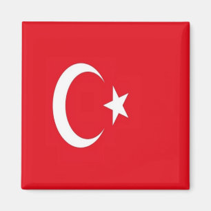 zTR001 TURKSE VLAG TURKIJE, Koelkastmagneet Magneet