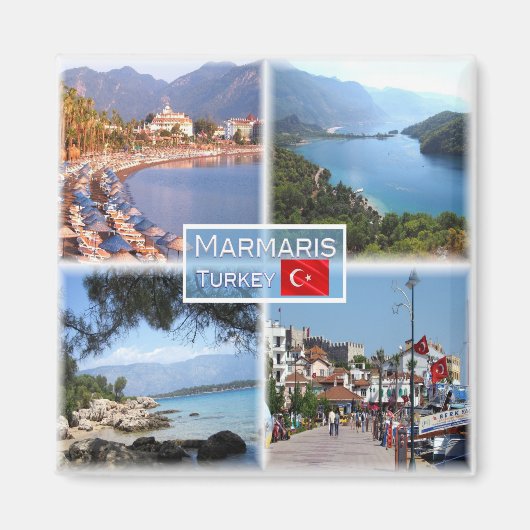 ZTR003 MARMARIS, Turkije, Europa, Fridge Magneet (Voorkant)
