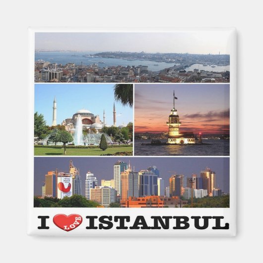 zTR011 ISTANBUL "I LIVE", Turkije, Europa, Fridge Magneet (Voorkant)