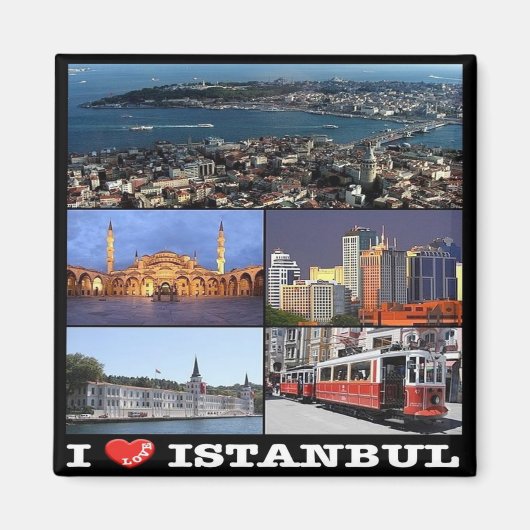 zTR012 ISTANBUL "I LIVE", Turkije, Europa, Fridge Magneet (Voorkant)