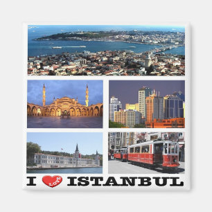 zTR013 ISTANBUL "I LIVE", Turkije, Europa, Fridge Magneet