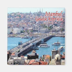 zTR016 ISTANBUL GALATA BRIDGE, Turkije, Fridge Magneet