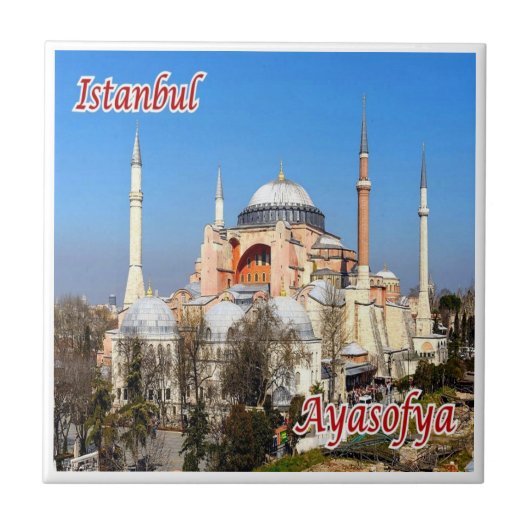 ZTR018 BASILICA SAINT SOPHIA, Istanbul, Turkije Tegeltje (Voorkant)