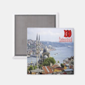 zTR020 ISTANBUL panorama, Turkey, Europe, Fridge Magneet (Voorkant / Achterkant)
