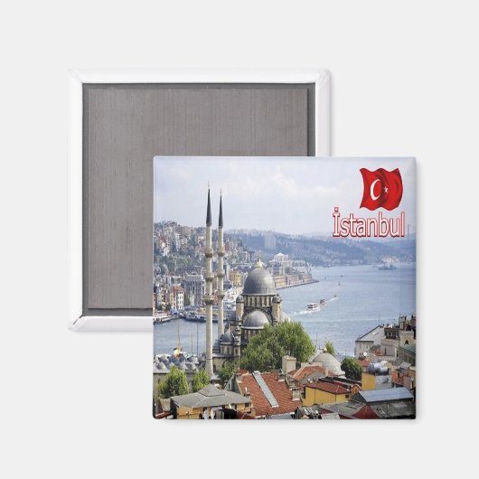 zTR020 ISTANBUL panorama, Turkey, Europe, Fridge Magneet (Voorkant / Achterkant)