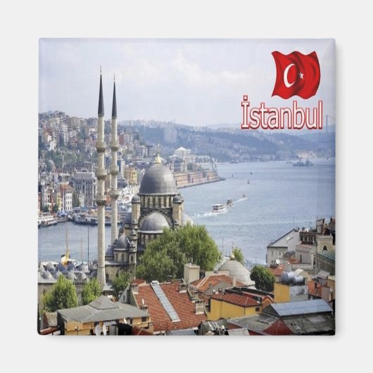 zTR020 ISTANBUL panorama, Turkey, Europe, Fridge Magneet (Voorkant)