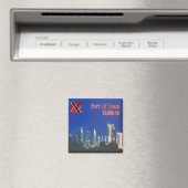 ZTT005 TRINIDAD, Skyline, Port of Spain, Fridge Magneet (Insitu (Vaatwasser))