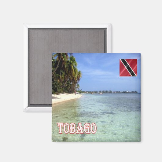 ZTT008 TOBAGO, Trinidad en Tobago, Fridge Magneet (Voorkant / Achterkant)