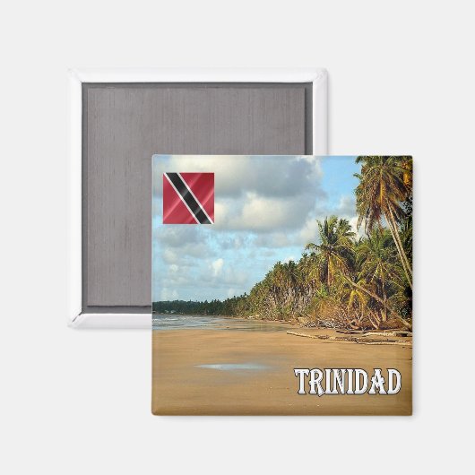 zTT009 TRINIDAD, Mayaro Beach, Fridge Magneet (Voorkant / Achterkant)