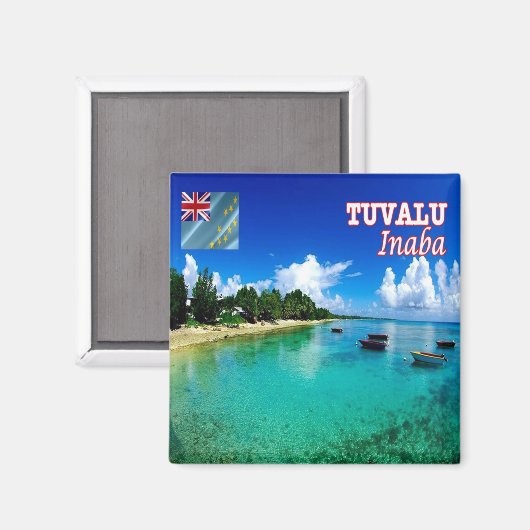 zTV007 INABA, Tuvalu, Oceanië, Fridge Magneet (Voorkant / Achterkant)
