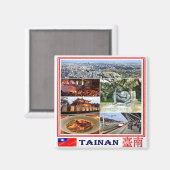 zTW008 TAINAN, Mosaic, Taiwan Formosa, Fridge Magneet (Voorkant / Achterkant)