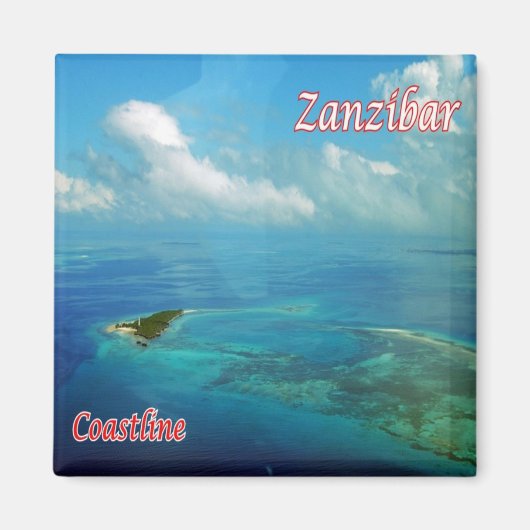 zTZ018 ZANZIBAR,Kustlijn,Tanzania, Afrika, Fridge Magneet (Voorkant)