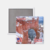 zU154 BRYCE CANYON, Natural Bridge, Utah, Fridge Magneet (Voorkant / Achterkant)
