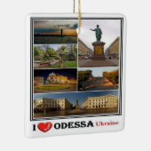 zUA003 ODESSA I LOVE, Oekraïne, Europa, Keramisch Ornament (Rechts)