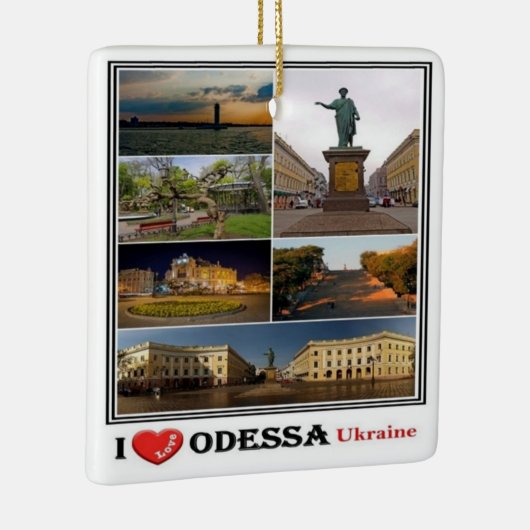 zUA003 ODESSA I LOVE, Oekraïne, Europa, Keramisch Ornament (Rechts)