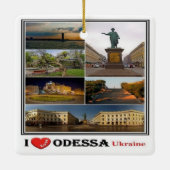 zUA003 ODESSA I LOVE, Oekraïne, Europa, Keramisch Ornament (Achterkant)