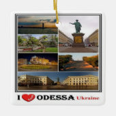 zUA003 ODESSA I LOVE, Oekraïne, Europa, Keramisch Ornament (Voorkant)