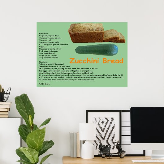 Zucchini Bread Recipe Print (Thuiskantoor)