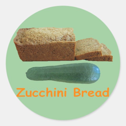 Zucchini Bread Ronde Sticker (Voorkant)