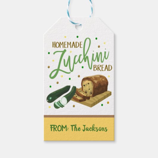Zucchini Brood Gift Label Cadeaulabel (Voorkant)
