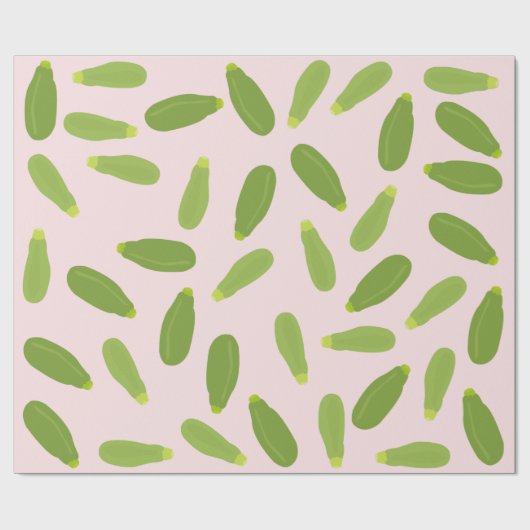 Zucchini Courgette Summer Squash Pattern Cadeaupapier (Vlak)