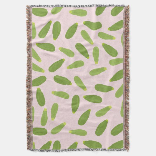 Zucchini Courgette Summer Squash Pattern Deken (Voorkant Verticaal)