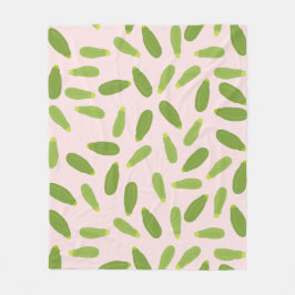 Zucchini Courgette Summer Squash Pattern Fleece Deken