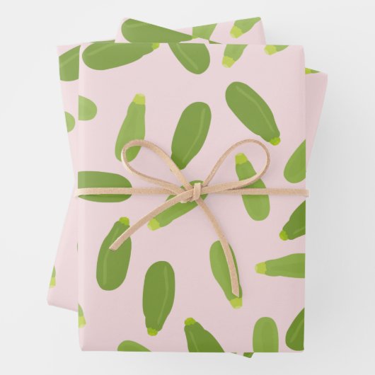 Zucchini Courgette Summer Squash Pattern Inpakpapier Vel (In situ)