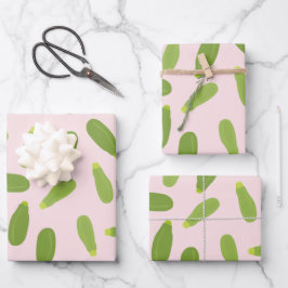 Zucchini Courgette Summer Squash Pattern Inpakpapier Vel