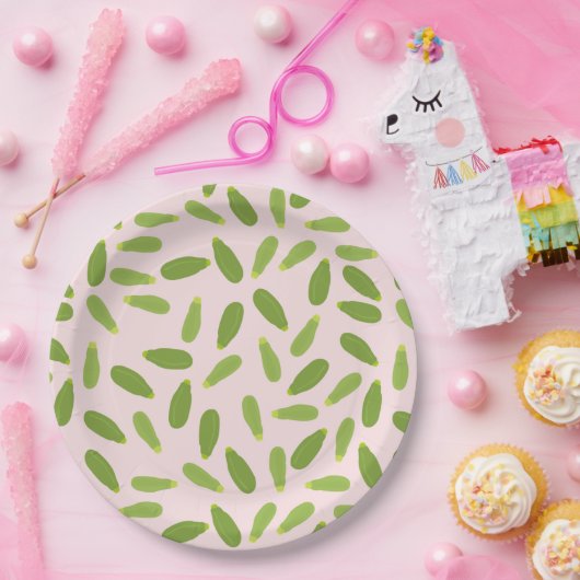 Zucchini Courgette Summer Squash Pattern Papieren Bordje (Feest)