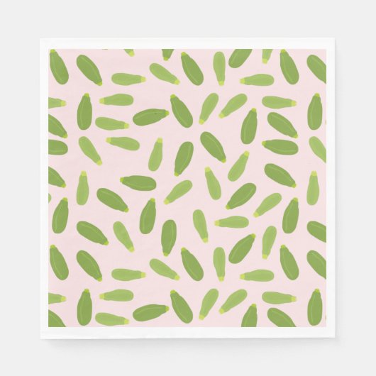 Zucchini Courgette Summer Squash Pattern Servet (Voorkant)