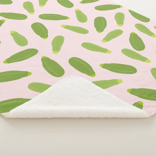 Zucchini Courgette Summer Squash Pattern Sherpa Deken (3/4)