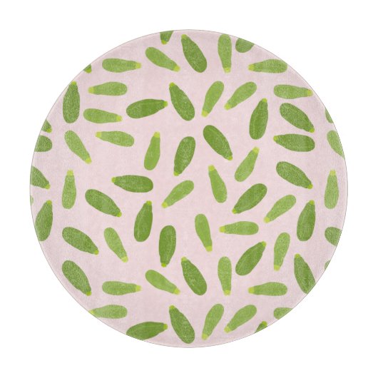 Zucchini Courgette Summer Squash Pattern Snijplank (Voorkant)