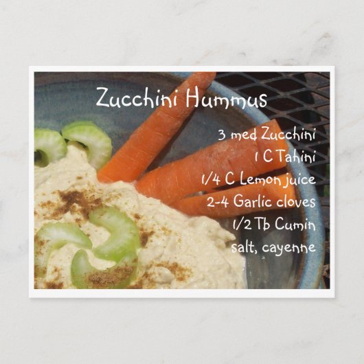 Zucchini Hummus Briefkaart (Voorkant)