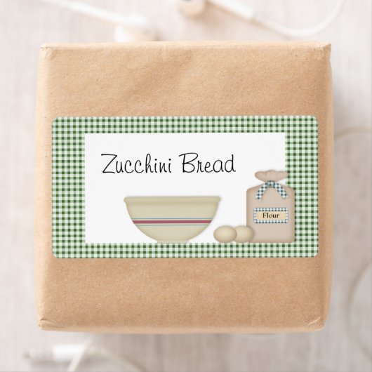 Zucchini-leeslabel Etiket (Insitu)