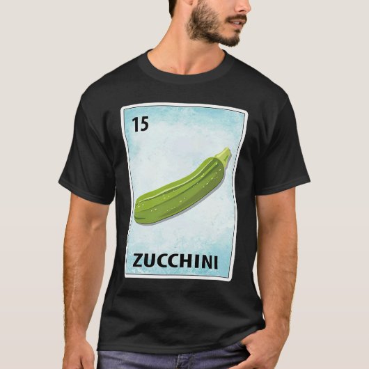 Zucchini Mexican Cards T-shirt (Voorkant)