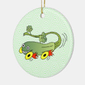 Zucchini Race Car Keramisch Ornament (Links)