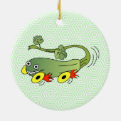 Zucchini Race Car Keramisch Ornament (Achterkant)