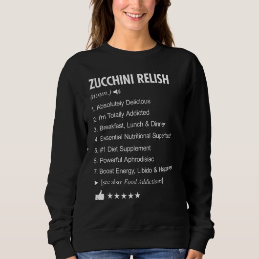 Zucchini Relish Definition Betekenis grappig Trui (Voorkant)