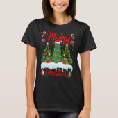 Zucchini Vegetable Lights Xmas Tree Santa Zucchini T-shirt (Voorkant)