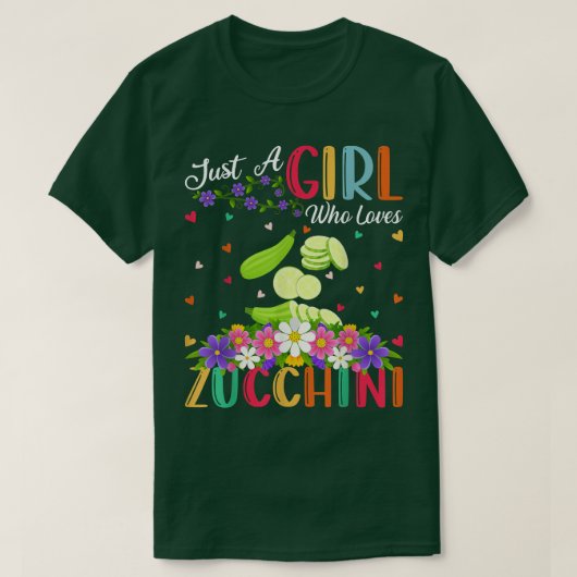 Zucchini Vegetable Lover is een meisje dat van Zuc T-shirt (Design voorkant)