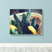 Zucchini Zomer Squash Pompoenen Groenten Canvas Afdruk (Insitu (Houten vloer))