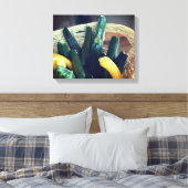 Zucchini Zomer Squash Pompoenen Groenten Canvas Afdruk (Insitu (Slaapkamer))