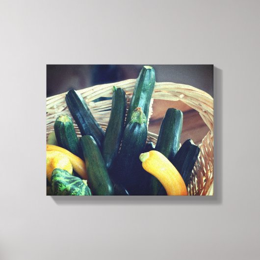 Zucchini Zomer Squash Pompoenen Groenten Canvas Afdruk (Voorkant)