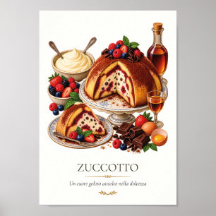 Zuccotto fiorentino – Italiaans dessert uit grootm Poster