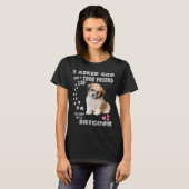 Zuchon Dog Mom Costume, Shih Tzu-Bichon mix pup  T-shirt (Voorkant volledig)
