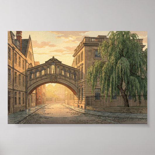 Zuchtbrug in Universiteit van Oxford Poster (Voorkant)