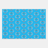 Zuckerstangen Herz Rentiere Inpakpapier Vel (Voorkant 3)